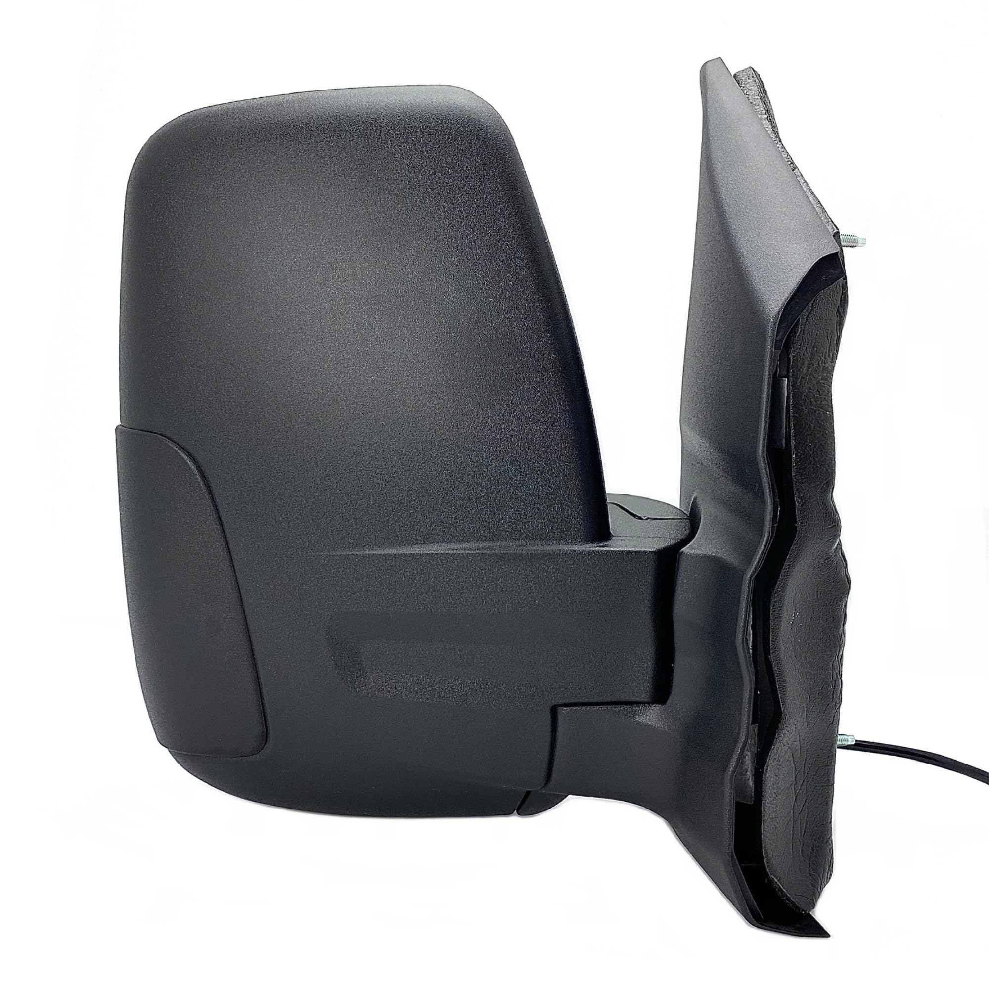 Spieg Passenger Side Mirror Replacement for Ford Transit 150 250 350 HD Cargo Van 2015-2019 Power Non-Heated Short Arm Textured Black (Right)