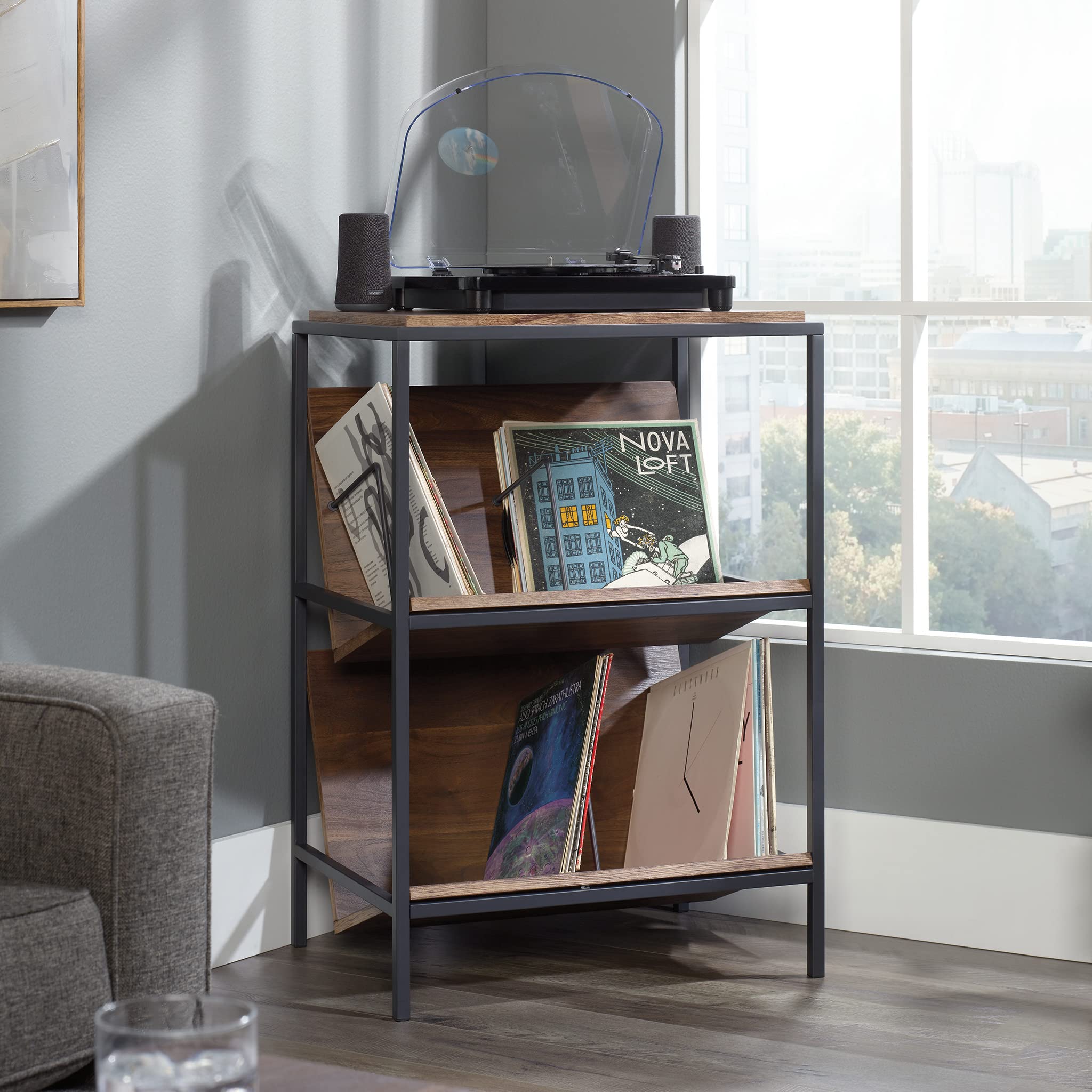 Sauder Nova Loft Accent Storage, Grand Walnut Finish