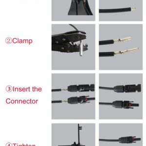 JYFT 30FT 10AWG(6mm² Solar Cable Extension Bundle Contains - Included 5 Pairs of Solar Cable Connectors, a Premium Crimping Tool