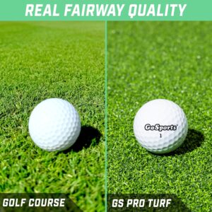 GoSports Golf Hitting Mat Artificial Turf Mat for Indoor/Outdoor Practice Includes 3 Rubber Tees - Standard, PRO, or ELITE