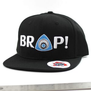 BRAP! Baseball Cap - Flat Brim Black Hat for Wankel Rotary Fans