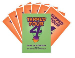 tapped four card game, 2 to 8 players - strategy, luck, laughter, nonstop fun for family and friends