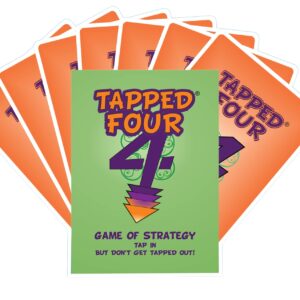 Tapped Four Card Game, 2 to 8 Players - Strategy, Luck, Laughter, Nonstop Fun for Family and Friends