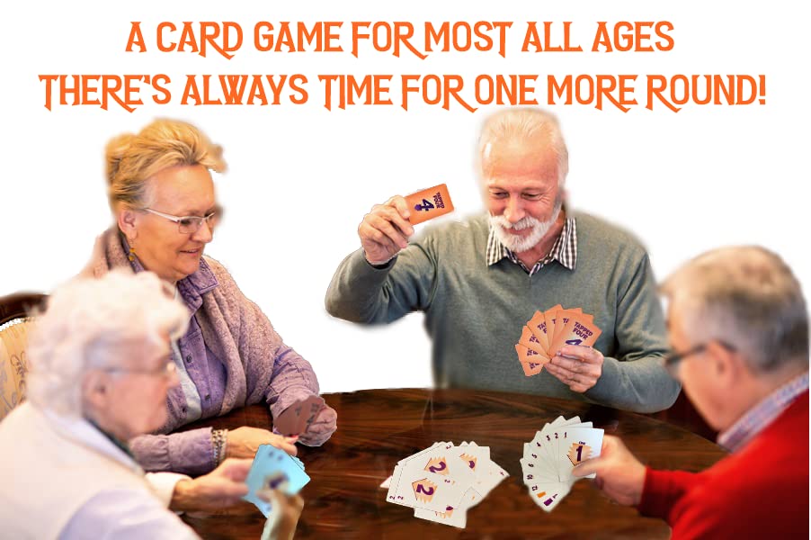 Tapped Four Card Game, 2 to 8 Players - Strategy, Luck, Laughter, Nonstop Fun for Family and Friends