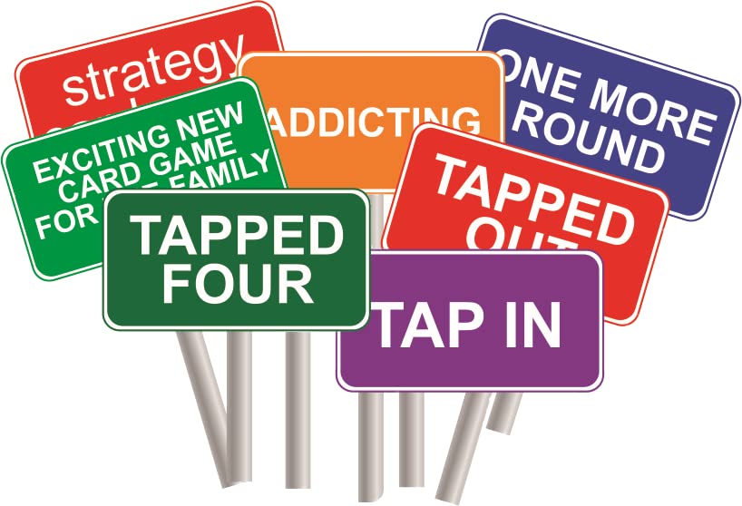 Tapped Four Card Game, 2 to 8 Players - Strategy, Luck, Laughter, Nonstop Fun for Family and Friends