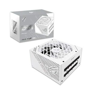 asus rog strix 850w white psu - rog heatsinks, axial-tech fan, 80 plus gold, fully modular, 10-year warranty