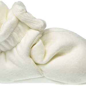 Burt's Bees Baby Baby Booties, Organic Cotton Adjustable Infant Shoes Slipper Sock, Eggshell White, 6-9 Months