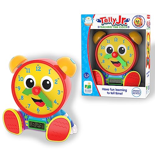 The Learning Journey - Telly Jr. Teaching Time Clock - Primary Color - Telling Time Teaching Clock - Toddler Toys & Gifts for Boys & Girls Ages 3 Years and Up - Award Winning Toys