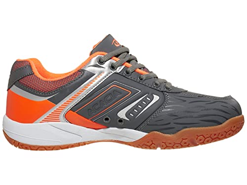 ACACIA Unisex-Adult Pickleball Shoes, Grey/Orange, 9