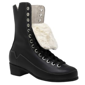 v n l a godfather roller skate boots for men and women - artistic or rhythm roller skating - boots only (men 12) black