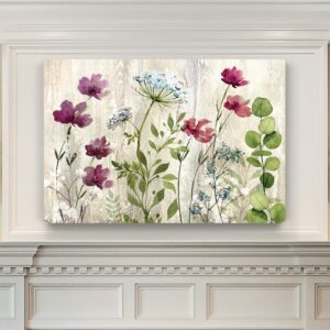 Renditions Gallery-Canvas Prints Wall Art-Meadow Flowers I-Gallery Wrapped-Modern-Home Décor-Ready to Hang-32X48