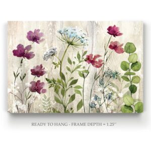 Renditions Gallery-Canvas Prints Wall Art-Meadow Flowers I-Gallery Wrapped-Modern-Home Décor-Ready to Hang-32X48