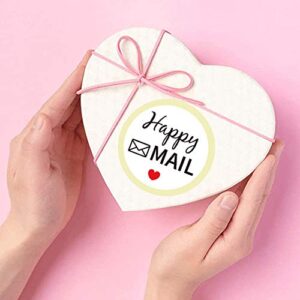 Remarkable Round Happy Mail Stickers, 1.5 Inch Red Heart/Happy Mail Labels-Packaging Envelope Sealing Stickers for Small Business, Online retailers,Small Shops and More.(504 pcs) (1.5 inch)