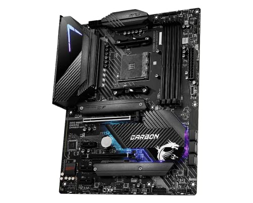 MSI MPG B550 Gaming Carbon WiFi Gaming Motherboard (AMD AM4, DDR4, PCIe 4.0, SATA 6Gb/s, Dual M.2, USB 3.2 Gen 2, HDMI/DP, Wi-Fi 6 AX, ATX, AMD Ryzen 5000 Series Processors)