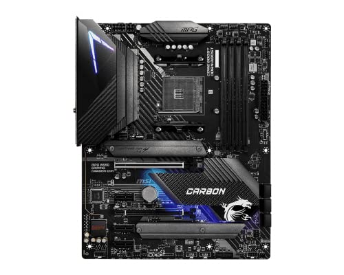 MSI MPG B550 Gaming Carbon WiFi Gaming Motherboard (AMD AM4, DDR4, PCIe 4.0, SATA 6Gb/s, Dual M.2, USB 3.2 Gen 2, HDMI/DP, Wi-Fi 6 AX, ATX, AMD Ryzen 5000 Series Processors)