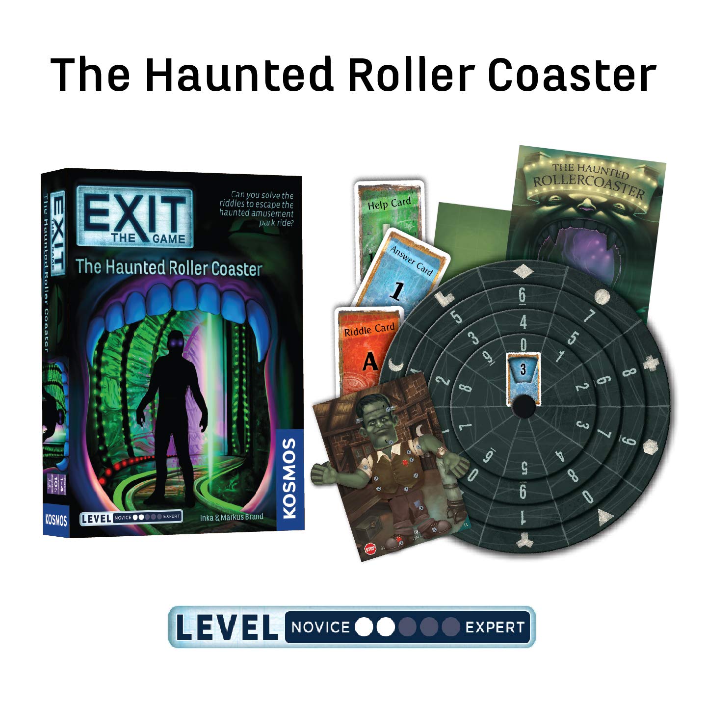 EXIT: The Game 4-Pack Escape Room | Beginner Bundle | Haunted Roller Coaster, Sunken Treasure, Mysterious Museum, House of Riddles | Family-Friendly, Cooperative Game | 1- 4 Players, Ages 10+