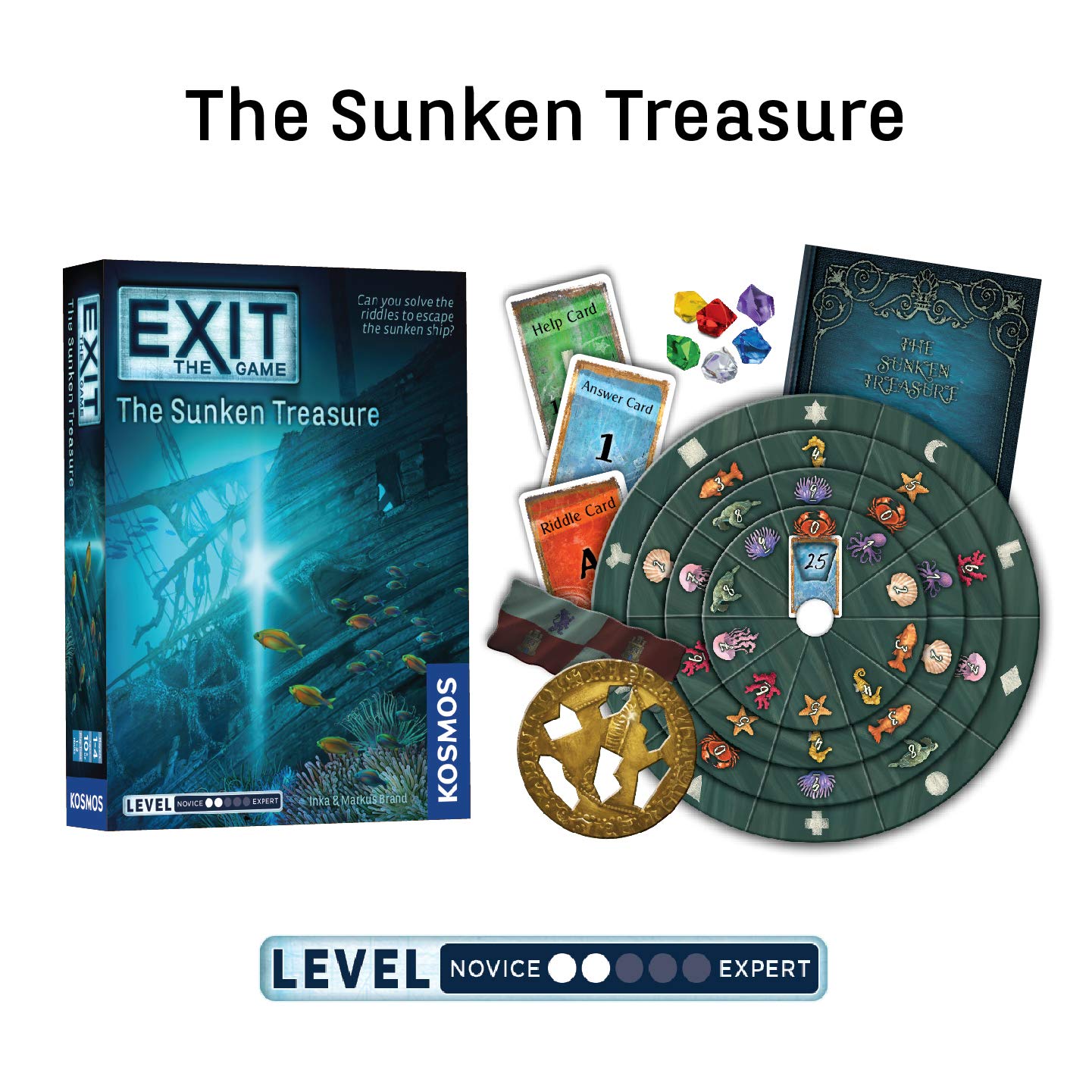 EXIT: The Game 4-Pack Escape Room | Beginner Bundle | Haunted Roller Coaster, Sunken Treasure, Mysterious Museum, House of Riddles | Family-Friendly, Cooperative Game | 1- 4 Players, Ages 10+