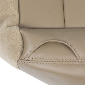 ECOTRIC Driver Bottom Seat Cover Tan Color Vinyl Compatible with 2002-2007 Ford F250 F350 TAN