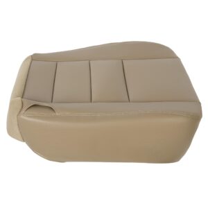 ECOTRIC Driver Bottom Seat Cover Tan Color Vinyl Compatible with 2002-2007 Ford F250 F350 TAN