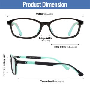 DUCO Blue Light Glasses for Kids Boys Girls Blue Ray Blocking Glasses Cute Computer Gaming TV Glasses for Children K015