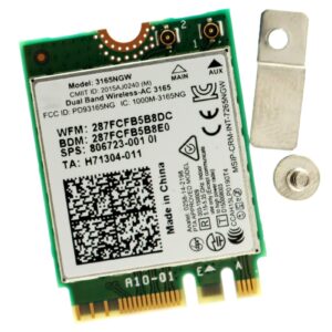deal4go 3165ac 802.11ac 433mbps m.2 ngff mini pci-e wifi adapter wireless-ac wlan module w/bluetooth 4.2 for intel 3165ngw