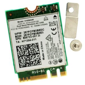 Deal4GO 3165ac 802.11ac 433Mbps M.2 NGFF Mini PCi-e WiFi Adapter Wireless-AC WLAN Module w/Bluetooth 4.2 for Intel 3165NGW