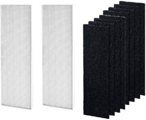 nispira hepa filter set replacement compatible with fellowes aeramax 90 100 db5 dx5 air purifier. compared to part 40101701 9287001 9324001, 2 sets (hepa + activated charcoal pre filter)