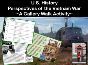 u.s. history: vietnam war | gallery walk student activity | distance learning
