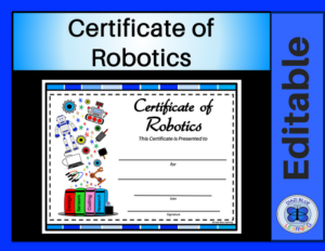 certificate of robotics - book learning