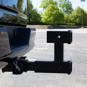 Sulythw Dual Receiver Extender 2 inch Trailer Hitch Extension, Towing Hitch Receiver Extender - GTW 4,000 lbs