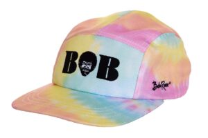 calhoun officially licensed bob ross adjustable 5 panel tie dye multicolour hat
