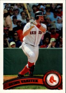 2011 topps #115 jason varitek mlb baseball trading card