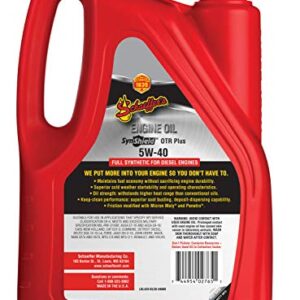 Schaeffer Manufacturing Co. 9000CK4-006S SynShield OTR Plus Full Synthetic Diesel Engine Oil 5W-40, 1-Gallon Bottle