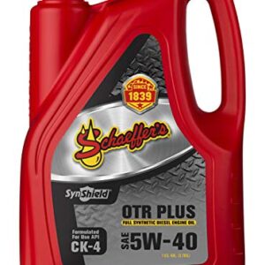 Schaeffer Manufacturing Co. 9000CK4-006S SynShield OTR Plus Full Synthetic Diesel Engine Oil 5W-40, 1-Gallon Bottle