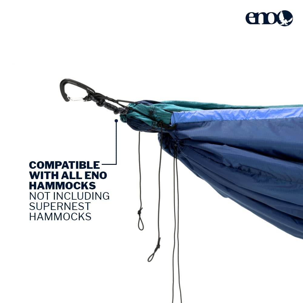 ENO Ember UnderQuilt - Protective and Warm Hammock Quilt with Recycled Synthetic Insulation - for Camping, Hiking, Backpacking, Festival, Travel, or The Beach - Pacific