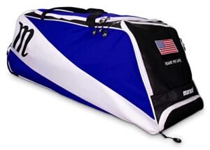 marucci wheeled utility bag, royal blue/white