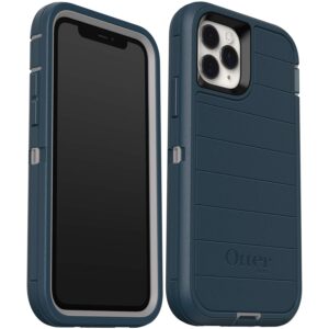 otterbox defender series rugged case for iphone 11 pro - case only - non-retail packaging - gone fishin blue - with microbial defense