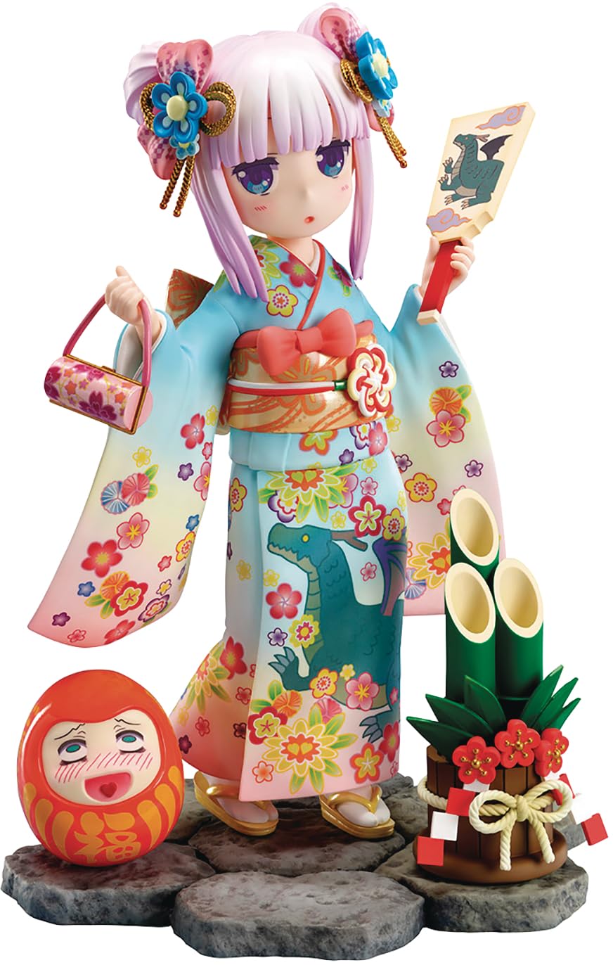 Furyu Miss Kobayashi's Dragon Maid: Kanna (Finest Kimono Version) 1:7 Scale PVC Figure, Multicolor