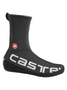 castelli diluvio ul shoecover, unisex cycling shoe covers - adult, black/silver reflex, l/xl