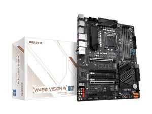 gigabyte w480 vision w (lga 1200/intel w480/atx/dual m.2/sata 6gb/s/usb 3.2 gen 2/dual intel lan/multi-gpu support/ecc memory support/motherboard)