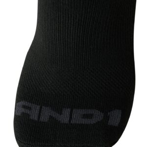 AND1 Men's Athletic Arch Compression Cushion Comfort Crew Socks (12 Pack), Size 6-12.5, BlackGray