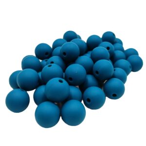 100pcs biscay bay color silicone round beads sensory 15mm silicone pearl bead bulk mom necklace diy jewelry making decoration
