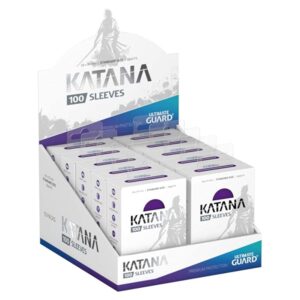 Ultimate Guard Katana Sleeves Purple Standard Size Cards Display Box [10 Packs]