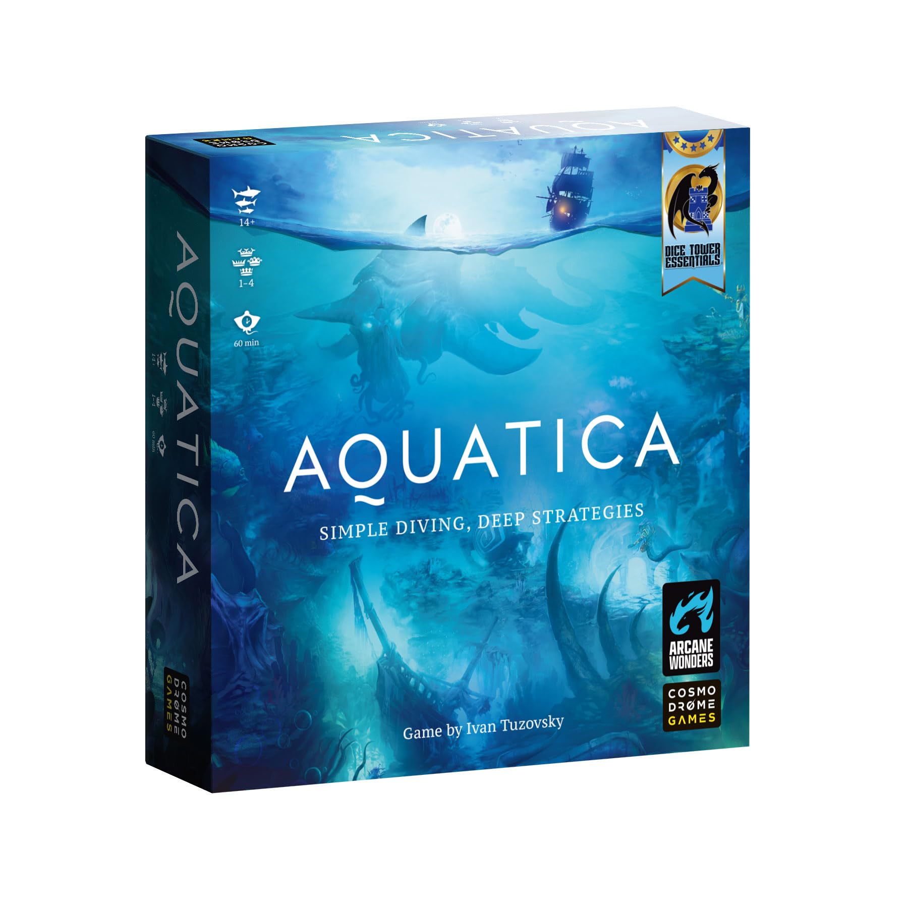 Aquatica | Board Game | Strategy Game for Teens and Adults | Family Game Night | Entertainment | Ages 14+ | 1-4 Players | 60 Minutes Playtime