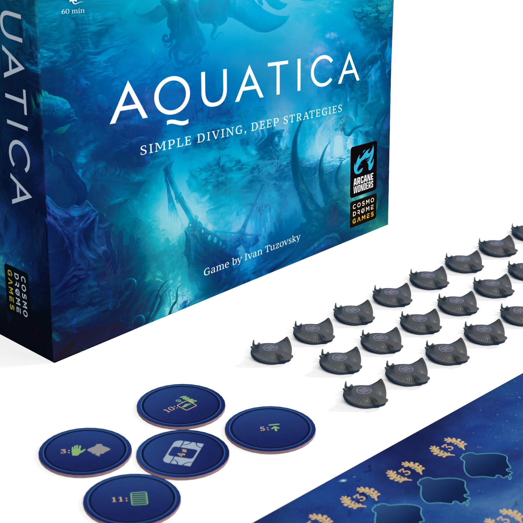 Aquatica | Board Game | Strategy Game for Teens and Adults | Family Game Night | Entertainment | Ages 14+ | 1-4 Players | 60 Minutes Playtime