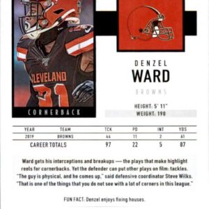 2020 Score #70 Denzel Ward Cleveland Browns Football Trading Card