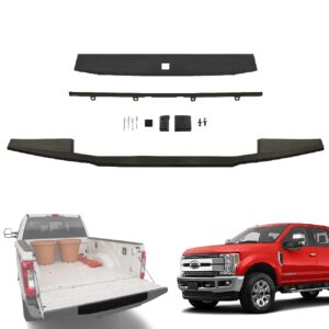 iamauto 66144 integrated step flex flexible complete tailgate cap molding kit for 2017 2018 2019 2020 ford super duty f250 f350