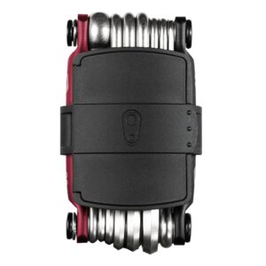 Crankbrothers Multi Tool M 20 Bike Tool - MTB Multi-Tool Black & Red - 20 bicycle tools (20 in 1 tool), ergonomic and lightweight