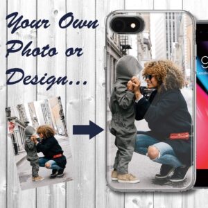 MUNDAZE Design Your Own iPhone SE (2020) SE 3 (2022) 6/7/8 Case, Personalized Dual Layered Photo Phone Cover