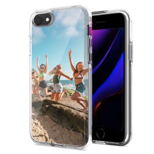 MUNDAZE Design Your Own iPhone SE (2020) SE 3 (2022) 6/7/8 Case, Personalized Dual Layered Photo Phone Cover